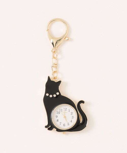 nattito(ナティート)の「〈nattito/ナティート〉Cat Key Chain Watch/猫キーチェーンウォッチ おすましキャット(アナログ腕時計・レディース・ホワイト系/ブラック/ピンク系/ブラック系・ONE SIZE)」の19枚目の写真