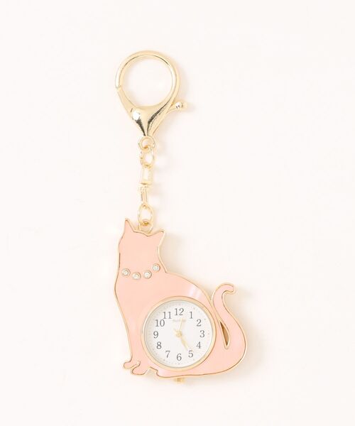 nattito(ナティート)の「〈nattito/ナティート〉Cat Key Chain Watch/猫キーチェーンウォッチ おすましキャット(アナログ腕時計・レディース・ホワイト系/ブラック/ピンク系/ブラック系・ONE SIZE)」の21枚目の写真