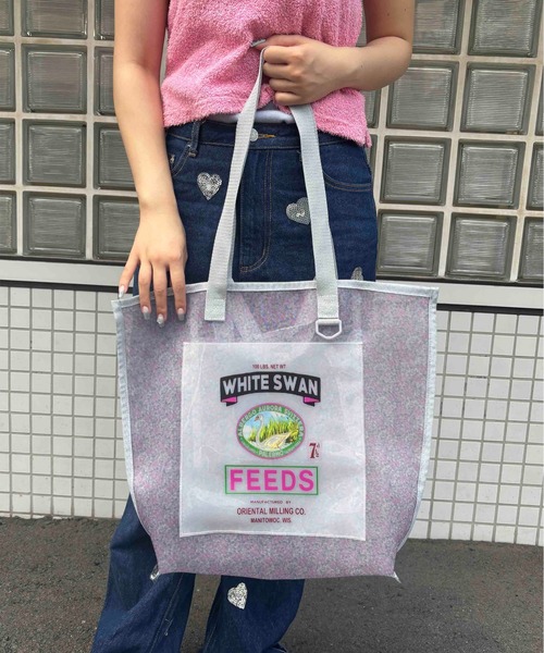 Casselini（キャセリーニ）の「Casselini(キャセリーニ)メッシュPVCポケットトート（ショルダーバッグ・レディース・グレー/レッド/グリーン/ブラウン・FREE）」の15枚目の写真