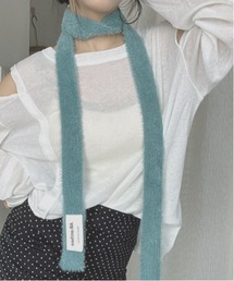 蜜*蜂様 ♡ニット ネクタイ ニットタイ スリム 細め マフラー ターコイズ１点 ♡ニット ネクタイ ニットタイ 細め スリム マフラー ターコイズ