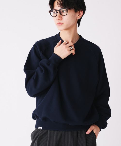 セール】SHALLOW V-NECK RAGLAN SWEAT / 浅Vネックラグランスウェット