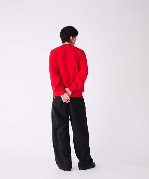 Adoon plain（アドーンプレーン）の「SHALLOW V-NECK RAGLAN SWEAT / 浅Vネックラグランスウェット（スウェット・メンズ・ブラック/グレー/ネイビー/レッド・MEDIUM/LARGE）」の10枚目の写真