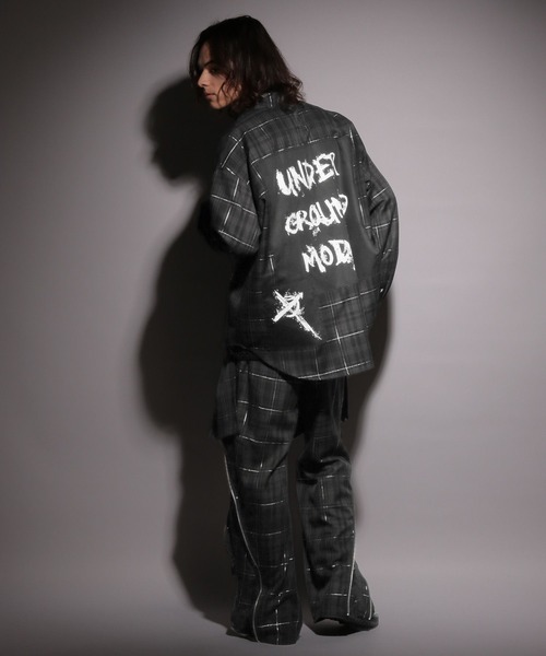 HARE（ハレ）の「【UNDERGROUND MODE SET UP対応】チェックモチーフシャツ(HARE)（シャツ/ブラウス・メンズ・ブラック/レッド・FREE）」の8枚目の写真