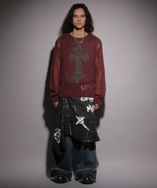 HARE（ハレ）の「【UNDERGROUND MODE SET UP対応】チェックモチーフシャツ(HARE)（シャツ/ブラウス・メンズ・ブラック/レッド・FREE）」の10枚目の写真