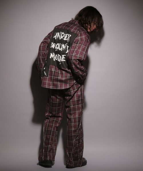 HARE（ハレ）の「【UNDERGROUND MODE SET UP対応】チェックモチーフシャツ(HARE)（シャツ/ブラウス・メンズ・ブラック/レッド・FREE）」の14枚目の写真