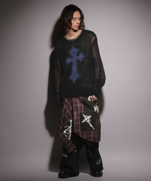 HARE（ハレ）の「【UNDERGROUND MODE SET UP対応】チェックモチーフシャツ(HARE)（シャツ/ブラウス・メンズ・ブラック/レッド・FREE）」の18枚目の写真