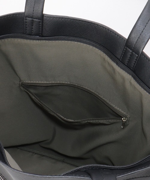 ikka(イッカ)の「サフィアーノタッチトートバッグ(トートバッグ・メンズ・ブラック/オートミール/ネイビー・FREE)」の8枚目の写真