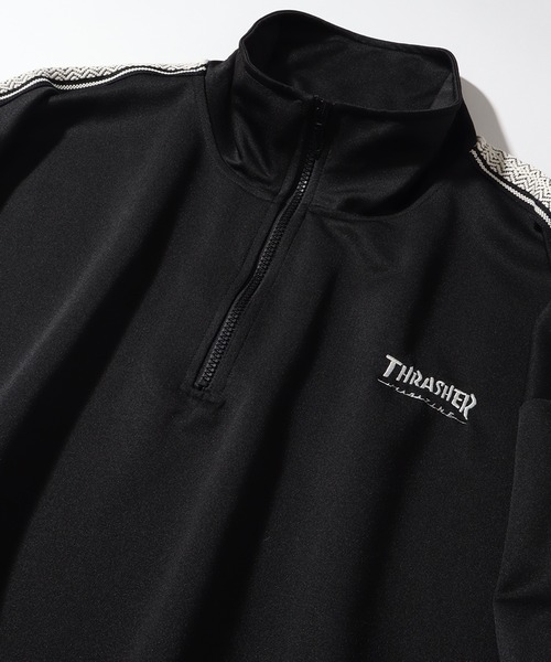 THRASHER(スラッシャー)の「【THRASHER/スラッシャー】ラインハーフジップ プルオーバー(ジャージ・メンズ・ベージュ/ブラック/ホワイト・LL/L/M)」の8枚目の写真