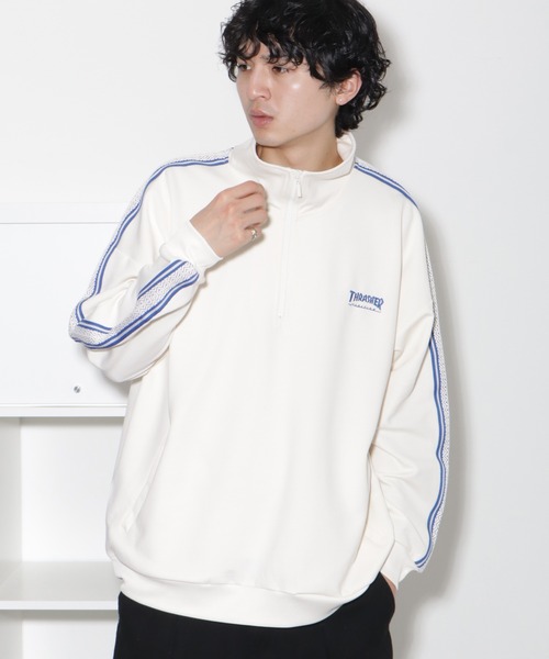 THRASHER(スラッシャー)の「【THRASHER/スラッシャー】ラインハーフジップ プルオーバー(ジャージ・メンズ・ベージュ/ブラック/ホワイト・LL/L/M)」の15枚目の写真