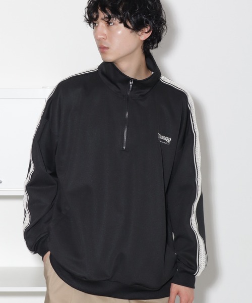 ボネーラ Lサイズ ジャージ 黒 グレー BNRFTBL ハーフジップ オシャレ ボネーラ Lサイズ ジャージ 黒 グレー BNRFTBL ハーフジップ