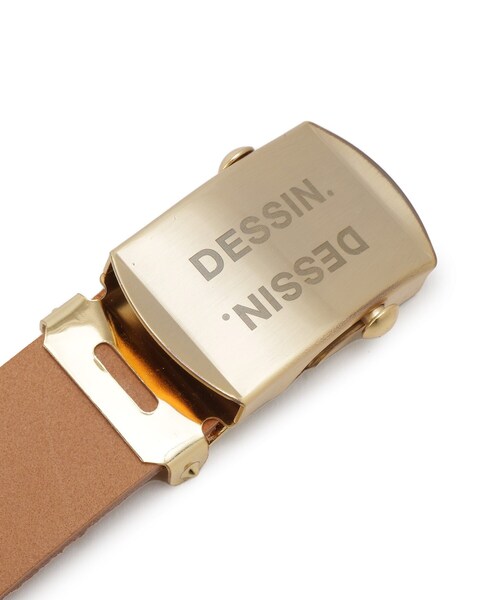 Dessin（デッサン）の「【日本製】牛革細ベルト（ベルト・レディース・ブラック/キャメル・00）」の6枚目の写真