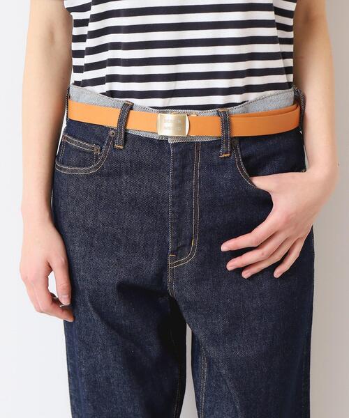 Dessin（デッサン）の「【日本製】牛革細ベルト（ベルト・レディース・ブラック/キャメル・00）」の8枚目の写真