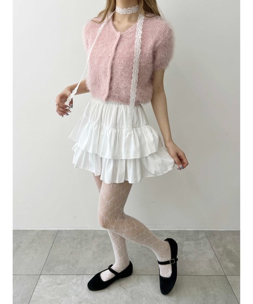 PHILLY（フィリー）の「無地ティアードミニスカート（スカート・レディース・ブラック/ホワイト・FREE）」の7枚目の写真