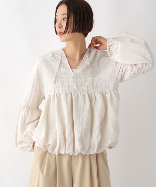 LEPSIM(レプシィム)の「バルーンフーディー 291119(Tシャツ/カットソー・レディース・ブラック/アイボリー・FREE)」の14枚目の写真