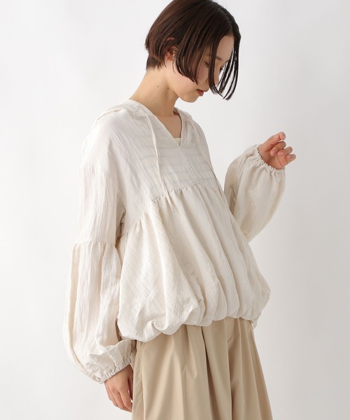 LEPSIM(レプシィム)の「バルーンフーディー 291119(Tシャツ/カットソー・レディース・ブラック/アイボリー・FREE)」の15枚目の写真