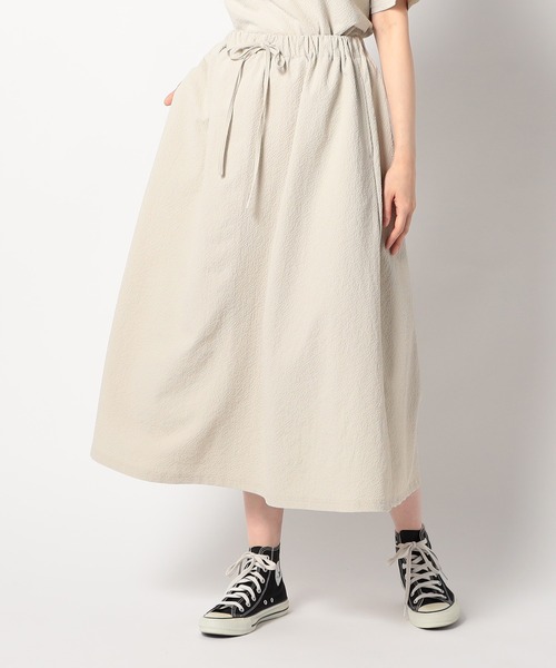 Grand PARK（グランドパーク）の「3点セット【半袖+フレアースカート+ポーチ】（ワンピース・レディース・カーキ/クリーム/ネイビー・FREE）」の10枚目の写真