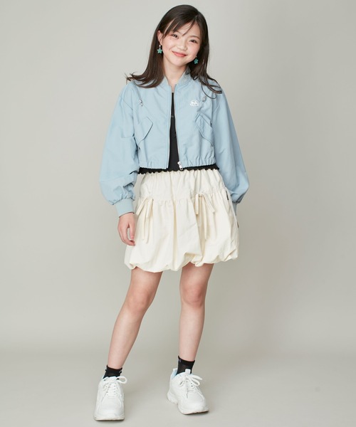 セール】【はっ水加工・セットアップ可】肩ZIPショート丈タフタ