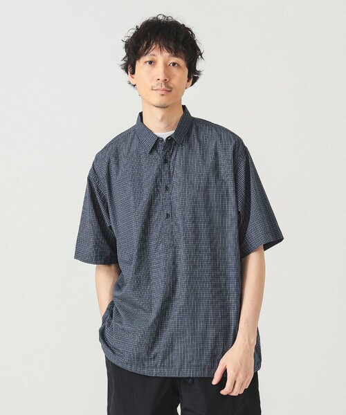 BEAMS（ビームス）の「チェック イージー プルオーバー シャツ（シャツ/ブラウス・メンズ・オフホワイト/ネイビー・S/XL/L/M）」の8枚目の写真