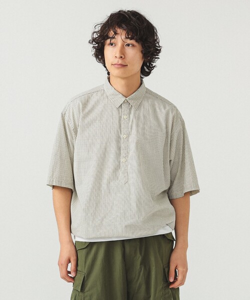 BEAMS（ビームス）の「チェック イージー プルオーバー シャツ（シャツ/ブラウス・メンズ・オフホワイト/ネイビー・S/XL/L/M）」の6枚目の写真