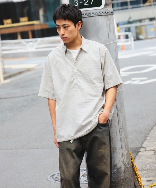BEAMS（ビームス）の「チェック イージー プルオーバー シャツ（シャツ/ブラウス・メンズ・オフホワイト/ネイビー・S/XL/L/M）」の5枚目の写真