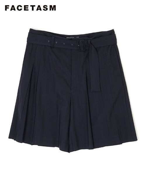 FACETASM（ファセッタズム）の「【FACETASM】PLEATED WOOL SHORTS / ネイビー [NAT-PT-M04]（その他パンツ・メンズ・ネイビー・4/3）」の2枚目の写真