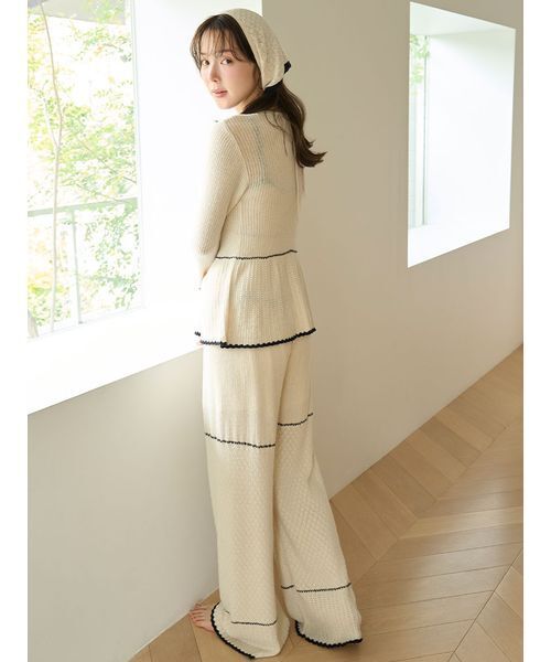 SNIDEL HOME Creamy Touch ロングパンツ　アイボリー　美品 SNIDEL HOME Creamy Touch ロングパンツ アイボリー 美品 ルーム
