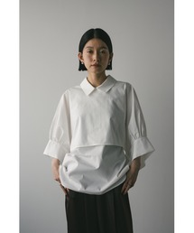 ワイドカフレイヤーブラウス