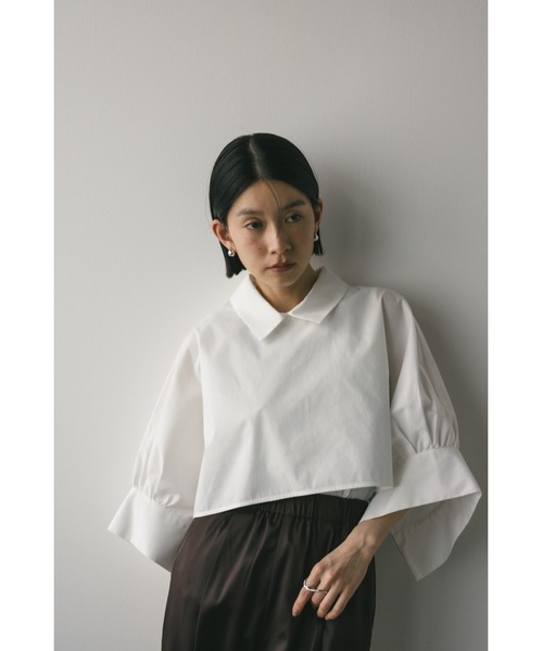 STYLEMIXER（スタイルミキサー）の「ワイドカフレイヤーブラウス（シャツ/ブラウス・レディース・サックスブルー/ネイビー/ホワイト/グリーン・FREE）」の7枚目の写真