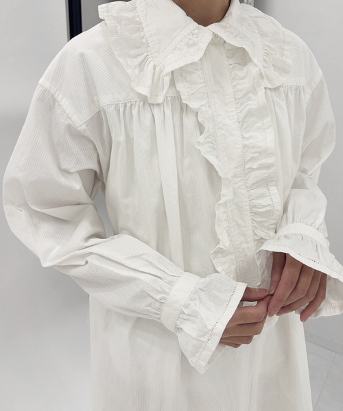 EDIT. FOR LULU(エディットフォールル)の「LULU vintgeドビーナイトドレス(ワンピース・レディース・ホワイト・FREE)」の3枚目の写真