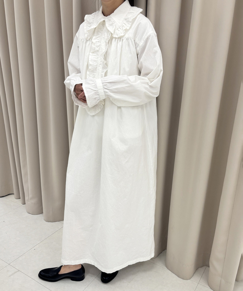 EDIT. FOR LULU(エディットフォールル)の「LULU vintgeドビーナイトドレス(ワンピース・レディース・ホワイト・FREE)」の4枚目の写真