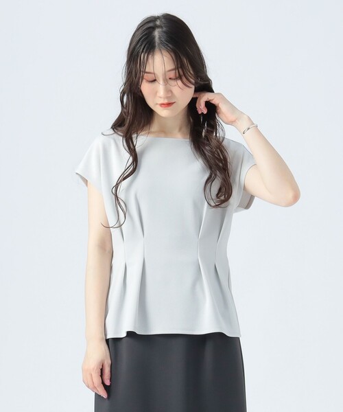BEAMS HEART(ビームスハート)の「【4色展開】タック ペプラム プルオーバー(Tシャツ/カットソー・レディース・ブラウン系その他4/ブラック/ブラック系その他2/オフホワイト・FREE)」の3枚目の写真
