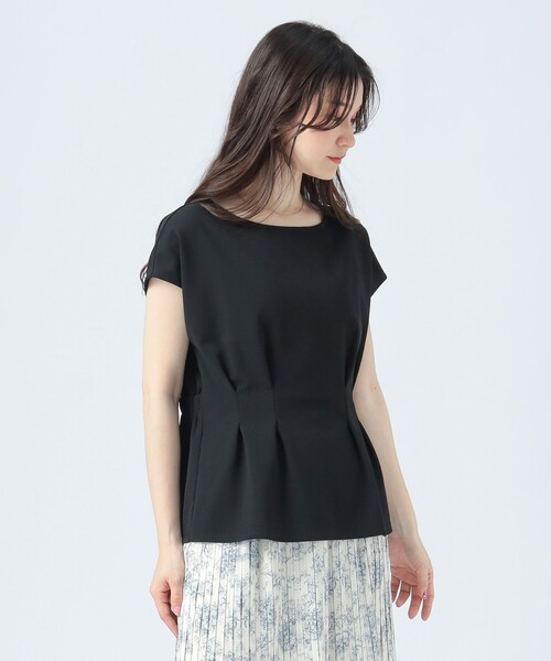 BEAMS HEART(ビームスハート)の「【4色展開】タック ペプラム プルオーバー(Tシャツ/カットソー・レディース・ブラウン系その他4/ブラック/ブラック系その他2/オフホワイト・FREE)」の9枚目の写真