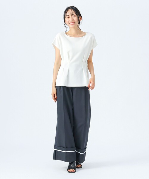 BEAMS HEART(ビームスハート)の「【4色展開】タック ペプラム プルオーバー(Tシャツ/カットソー・レディース・ブラウン系その他4/ブラック/ブラック系その他2/オフホワイト・FREE)」の11枚目の写真