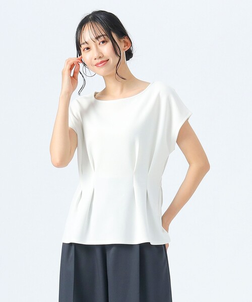 BEAMS HEART(ビームスハート)の「【4色展開】タック ペプラム プルオーバー(Tシャツ/カットソー・レディース・ブラウン系その他4/ブラック/ブラック系その他2/オフホワイト・FREE)」の12枚目の写真
