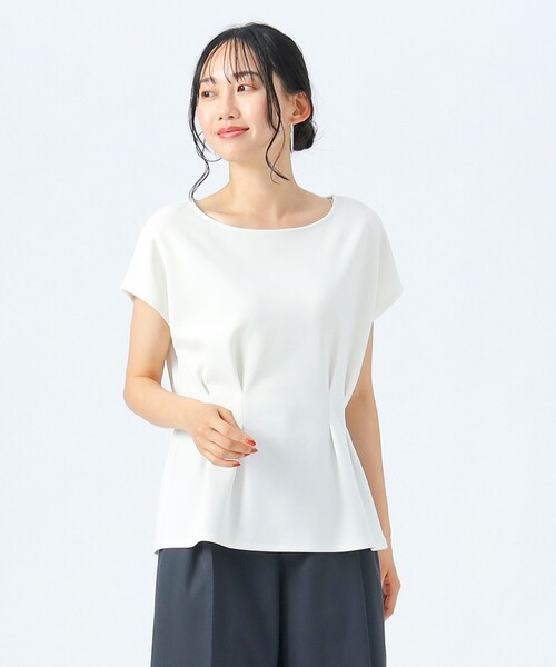 BEAMS HEART(ビームスハート)の「【4色展開】タック ペプラム プルオーバー(Tシャツ/カットソー・レディース・ブラウン系その他4/ブラック/ブラック系その他2/オフホワイト・FREE)」の13枚目の写真