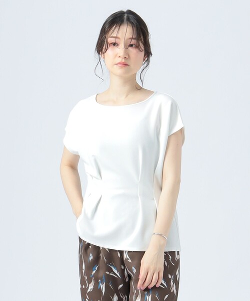 BEAMS HEART(ビームスハート)の「【4色展開】タック ペプラム プルオーバー(Tシャツ/カットソー・レディース・ブラウン系その他4/ブラック/ブラック系その他2/オフホワイト・FREE)」の16枚目の写真