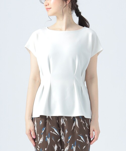 BEAMS HEART(ビームスハート)の「【4色展開】タック ペプラム プルオーバー(Tシャツ/カットソー・レディース・ブラウン系その他4/ブラック/ブラック系その他2/オフホワイト・FREE)」の18枚目の写真