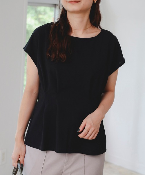 BEAMS HEART(ビームスハート)の「【4色展開】タック ペプラム プルオーバー(Tシャツ/カットソー・レディース・ブラウン系その他4/ブラック/ブラック系その他2/オフホワイト・FREE)」の2枚目の写真