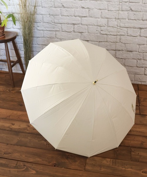 BAYFLOW（ベイフロー）の「[遮光率100%]江戸12リブショート晴雨兼用傘50cm(WEB限定)（長傘・レディース・ベージュ/ブラック/ピンク/グリーン/ホワイト/ブルー・0）」の2枚目の写真