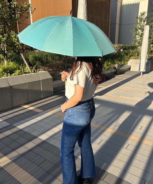 BAYFLOW（ベイフロー）の「[遮光率100%]江戸12リブショート晴雨兼用傘50cm(WEB限定)（長傘・レディース・ベージュ/ブラック/ピンク/グリーン/ホワイト/ブルー・0）」の5枚目の写真