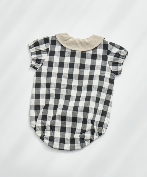 pairmanon（ペアマノン）の「【ベビー】丸襟ロンパース（ロンパース・キッズ・ブルー/ブラック/ベージュ/グリーン・80/70）」の7枚目の写真