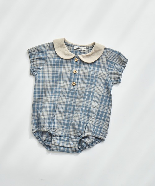 pairmanon（ペアマノン）の「【ベビー】丸襟ロンパース（ロンパース・キッズ・ブルー/ブラック/ベージュ/グリーン・80/70）」の14枚目の写真