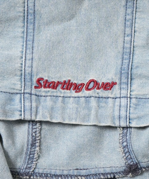 Starting Over（スターティングオーバー）の「Fringe denim sleeveless hoodie/フリンジデニム ノースリーブ パーカー ベスト（ベスト・メンズ・ブラック/ブルー・L/M）」の8枚目の写真