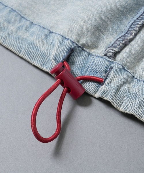 Starting Over（スターティングオーバー）の「Fringe denim sleeveless hoodie/フリンジデニム ノースリーブ パーカー ベスト（ベスト・メンズ・ブラック/ブルー・L/M）」の14枚目の写真