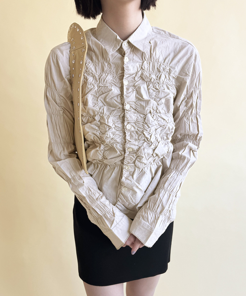 Gimaguas(ギマガス)の「【gimaguas/ギマガス】LUPA SHIRTS(シャツ/ブラウス・レディース・ライトグレー・SMALL)」の2枚目の写真