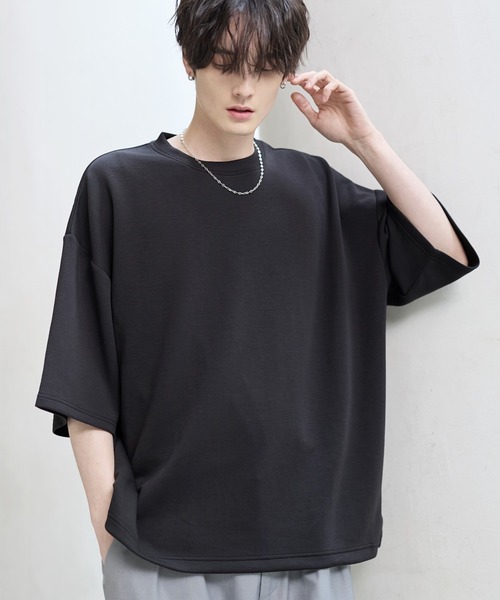 ETELIO(エテリオ)の「マルチファンクショナリーポンチドローコードTシャツ【接触冷感/抗ピリング/防シワ】(Tシャツ/カットソー・メンズ・ホワイト/ブラック/ブルーグレー/ワイン/ブラック系/ホワイト系/ライトグレー/チャコール/ネイビー/ブラック系2/ホワイト系2/その他/グレー系その他/ブルーグリーン/ブラック系その他/ホワイト系その他2/ブラック系その他2/ホワイト系その他・S/M/L/XL/XS)」の20枚目の写真