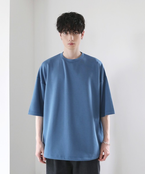 ETELIO(エテリオ)の「マルチファンクショナリードレープポンチ/ヴィンテージ加工ピングメントTシャツ 【ドローコード付き】(Tシャツ/カットソー・メンズ・ホワイト/ブラック/ブルーグレー/ワイン/ブラック系/ホワイト系/ライトグレー/チャコール/ネイビー/ブラック系2/ホワイト系2/ブラック系その他/グレー系その他・S/M/L/XL/XS)」の21枚目の写真