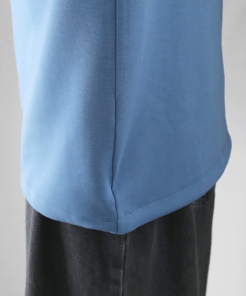 ETELIO(エテリオ)の「マルチファンクショナリードレープポンチ/ヴィンテージ加工ピングメントTシャツ 【ドローコード付き】(Tシャツ/カットソー・メンズ・ホワイト/ブラック/ブルーグレー/ワイン/ブラック系/ホワイト系/ライトグレー/チャコール/ネイビー/ブラック系2/ホワイト系2/ブラック系その他/グレー系その他・S/M/L/XL/XS)」の16枚目の写真