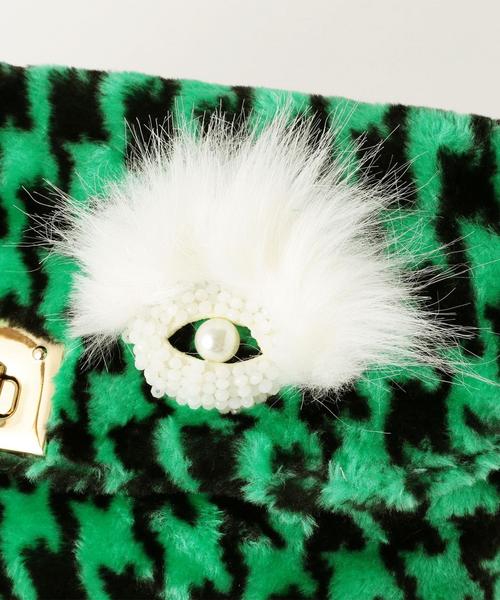 Casselini（キャセリーニ）の「CASSELINIモンスタークラッチ/BCCASSELINI MONSTER CLT◆（クラッチバッグ・レディース・オフホワイト/ケリー・フリー）」の5枚目の写真