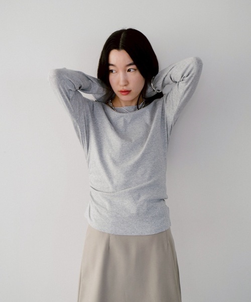 DRWCYS - 新品同様 DRWCYSカットソー ワンショルサイドギャザートップス（Tシャツ/カットソー
